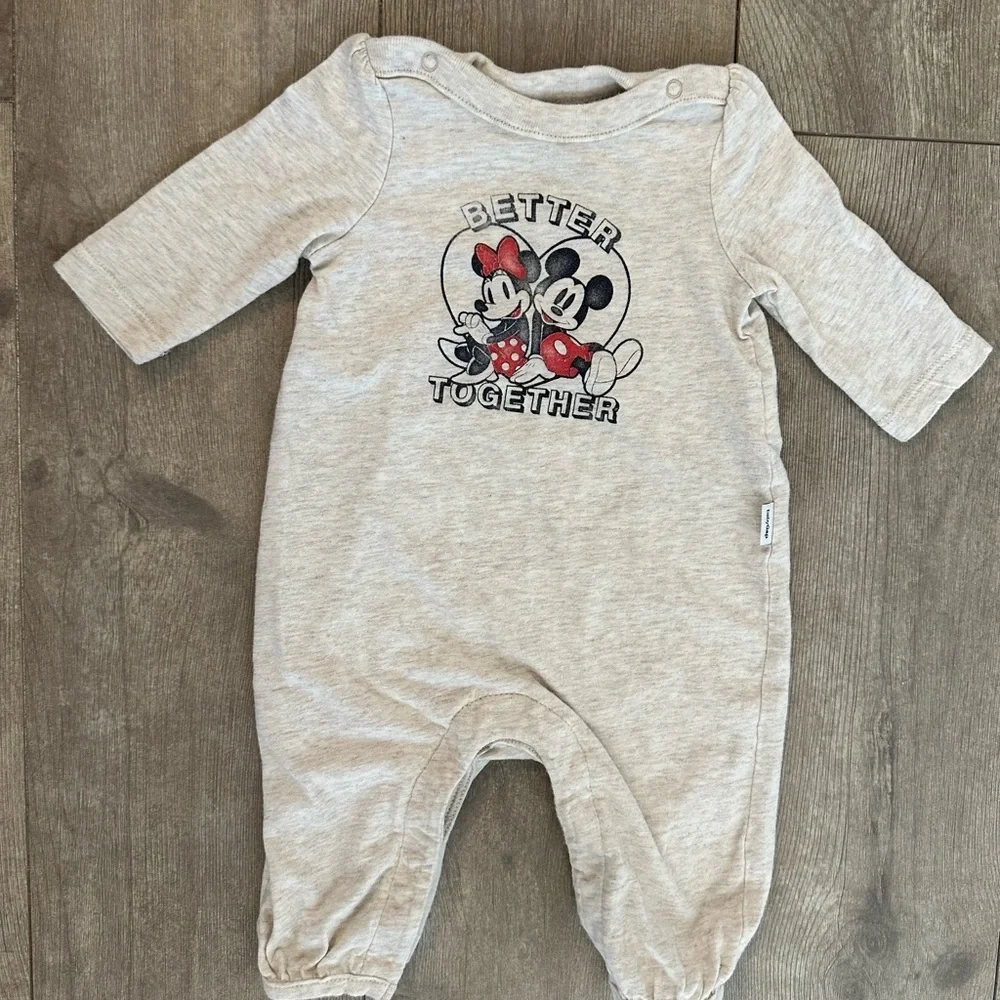 Baby Gap Disney Mickey Minnie 0-3 Months one piece outfit